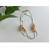 925 Sterling Silver Amber Necklace 33.4 in