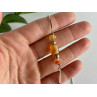 925 Sterling Silver Amber Necklace 33.4 in
