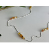 925 Sterling Silver Amber Necklace 33.4 in