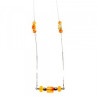 925 Sterling Silver Amber Necklace 33.4 in