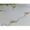 925 Sterling Silver Amber Necklace 33.4 in