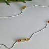 925 Sterling Silver Amber Necklace 33.4 in