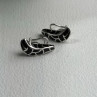 Italy Belle Etoile Coccodrillo 925 Sterling Silver Black Onyx Earrings