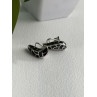Italy Belle Etoile Coccodrillo 925 Sterling Silver Black Onyx Earrings