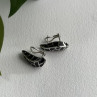Italy Belle Etoile Coccodrillo 925 Sterling Silver Black Onyx Earrings