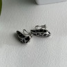 Italy Belle Etoile Coccodrillo 925 Sterling Silver Black Onyx Earrings
