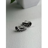 Italy Belle Etoile Coccodrillo 925 Sterling Silver Black Onyx Earrings