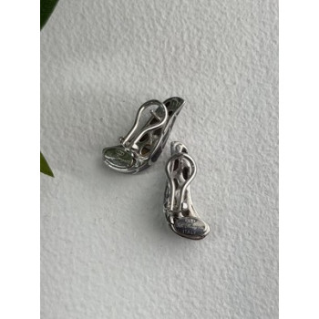 Italy Belle Etoile Coccodrillo 925 Sterling Silver Black Onyx Earrings