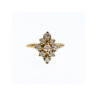 10K YELLOW GOLD  WHITE SAPPHIRE RING SIZE 5.5