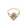 10K YELLOW GOLD  WHITE SAPPHIRE RING SIZE 5.5