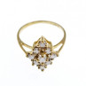 10K Yellow Gold White Sapphire Ring Size 5.5