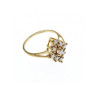10K YELLOW GOLD  WHITE SAPPHIRE RING SIZE 5.5