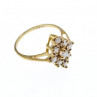 10K Yellow Gold White Sapphire Ring Size 5.5