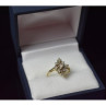 10K Yellow Gold White Sapphire Ring Size 5.5