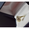 10K Yellow Gold White Sapphire Ring Size 5.5