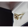 10K Yellow Gold White Sapphire Ring Size 5.5