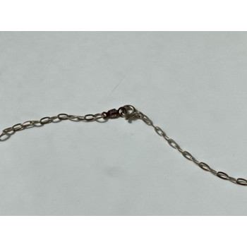 Vintage 925 Sterling Silver Blue Agate Necklace 17.7 in