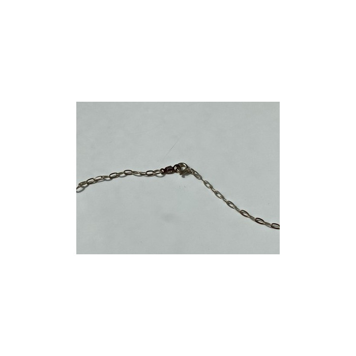 Vintage 925 Sterling Silver Blue Agate Necklace 17.7 in