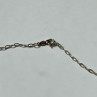 Vintage 925 Sterling Silver Blue Agate Necklace 17.7 in