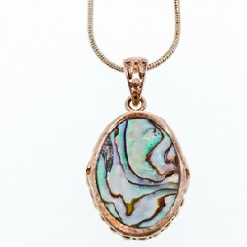 Vintage 925 Sterling Silver Haliotis Chain with Pendant