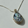Vintage 925 Sterling Silver Haliotis Chain with Pendant