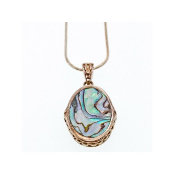 Vintage 925 Sterling Silver Haliotis Chain with Pendant