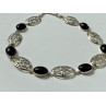 Vintage 925 Sterling Silver Black Onyx Necklace