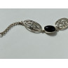 Vintage 925 Sterling Silver Black Onyx Necklace