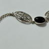 Vintage 925 Sterling Silver Black Onyx Necklace