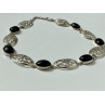 Vintage 925 Sterling Silver Black Onyx Necklace