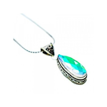 925 Sterling Silver Jewelry Glass Chain with Pendant