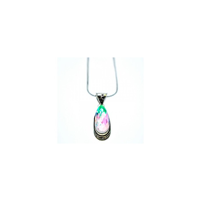 925 Sterling Silver Jewelry Glass Chain with Pendant