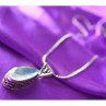 925 Sterling Silver Jewelry Glass Chain with Pendant