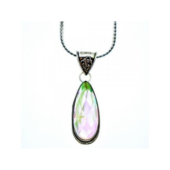 925 Sterling Silver Jewelry Glass Chain with Pendant