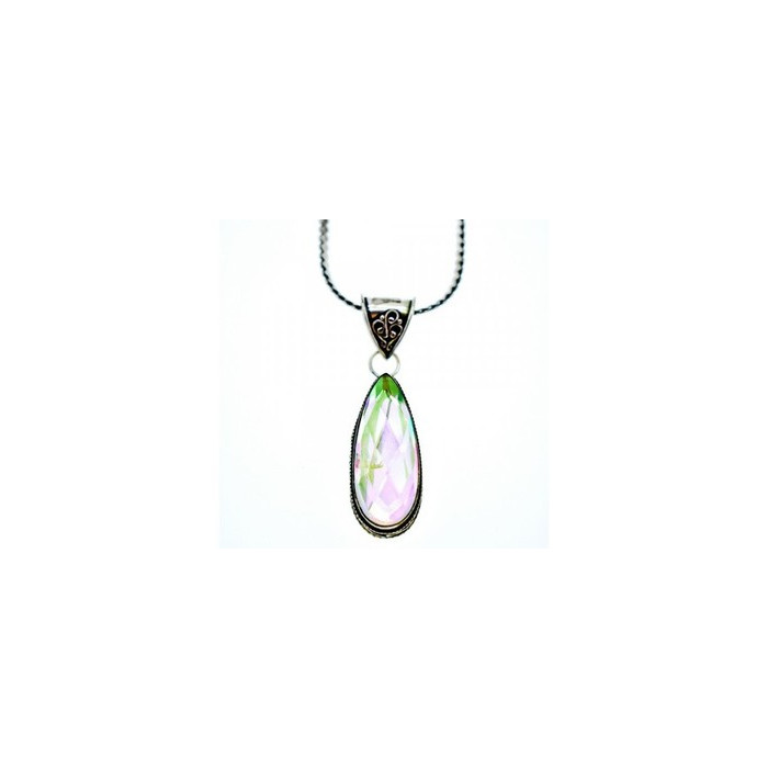 925 Sterling Silver Jewelry Glass Chain with Pendant
