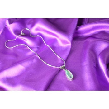 925 Sterling Silver Jewelry Glass Chain with Pendant