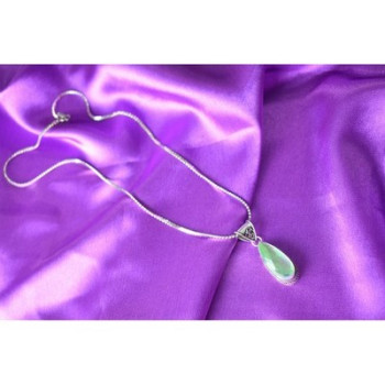 925 Sterling Silver Jewelry Glass Chain with Pendant