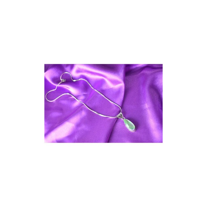 925 Sterling Silver Jewelry Glass Chain with Pendant