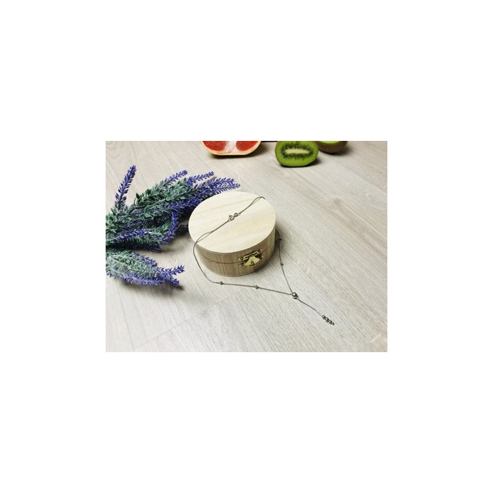 925 Sterling Silver Necklace with Beads Italy