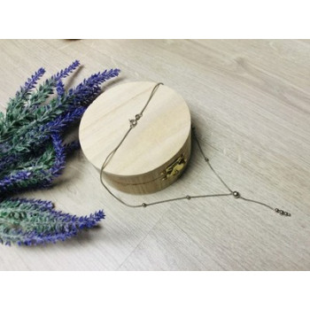 925 Sterling Silver Necklace with Beads Italy