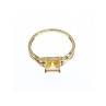 10K YELLOW GOLD TOURMALINE & DIAMONDS RING SIZE 8