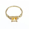 10K Yellow Gold Tourmaline & Diamonds Ring Size 8