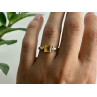 10K YELLOW GOLD TOURMALINE & DIAMONDS RING SIZE 8