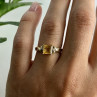 10K Yellow Gold Tourmaline & Diamonds Ring Size 8