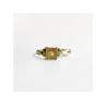 10K YELLOW GOLD TOURMALINE & DIAMONDS RING SIZE 8