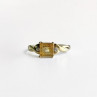 10K Yellow Gold Tourmaline & Diamonds Ring Size 8