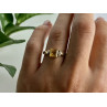 10K YELLOW GOLD TOURMALINE & DIAMONDS RING SIZE 8