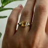 10K Yellow Gold Tourmaline & Diamonds Ring Size 8