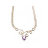 925 Sterling Silver Amethyst  Necklace Italy