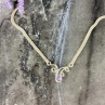 925 Sterling Silver Amethyst  Necklace Italy